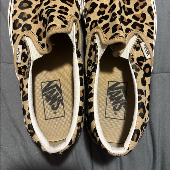 VANS Velvet Leopard Print Classic Slip-On Shoes Womens Size 7.5 - Picture 7 of 9